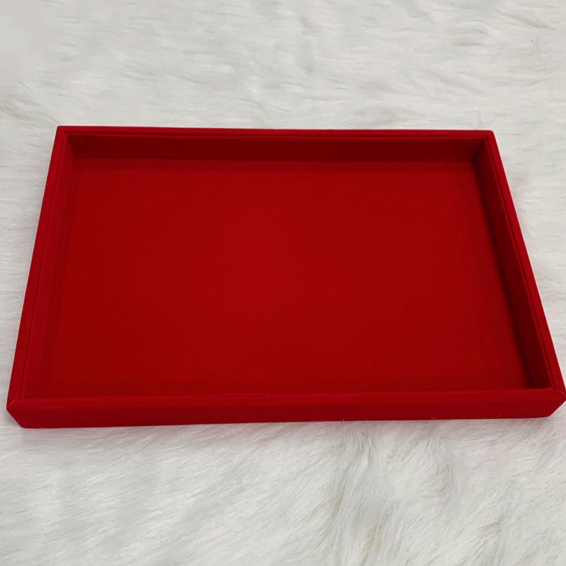 Роскошный бархатный лоток-дисплей для серег и браслетов красный