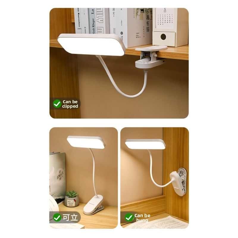 Led Clip On Desk Lamp Adjustable Brightness Room Reading Study Bedside Light