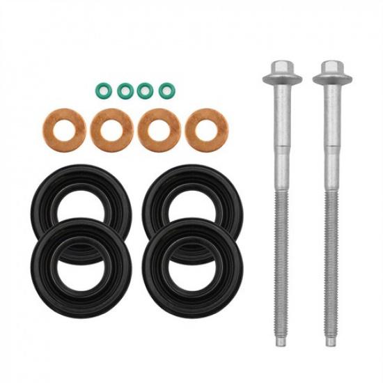 Diesel Injector Seal Washer O-Ring & Injector Bolts Kit For Ford Transit MK7 2.2