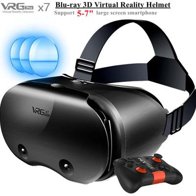 Originální Vrgpro X7 Vr Brýle pro virtuální realitu 3D Box Vr Google Cardboard Helma pro iOS Android 5-7" Smartphone, bezdrátový ovladač
