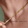 Personalized Men'S Waterproof 304 304 Stainless Steel Necklace, 304 304 Stainless Steel Figaro Chain 3 Mm, Men'S Minimalist Necklace Pendant