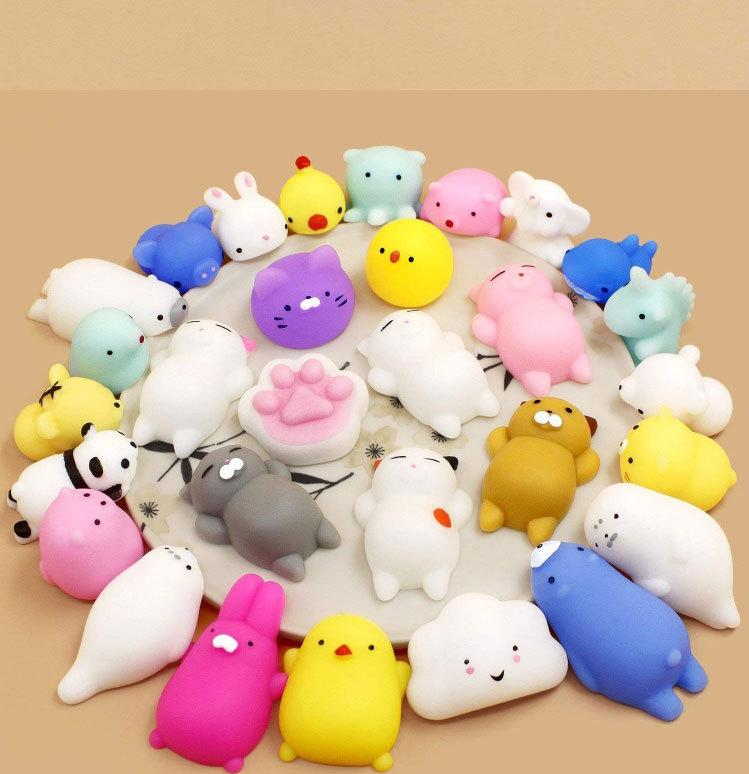 

18pcs-Random style-Cute Vent Decompression Pinch ReMax Fun Boring Trick Useful Tool for Pressure Reduction Cartoon Style