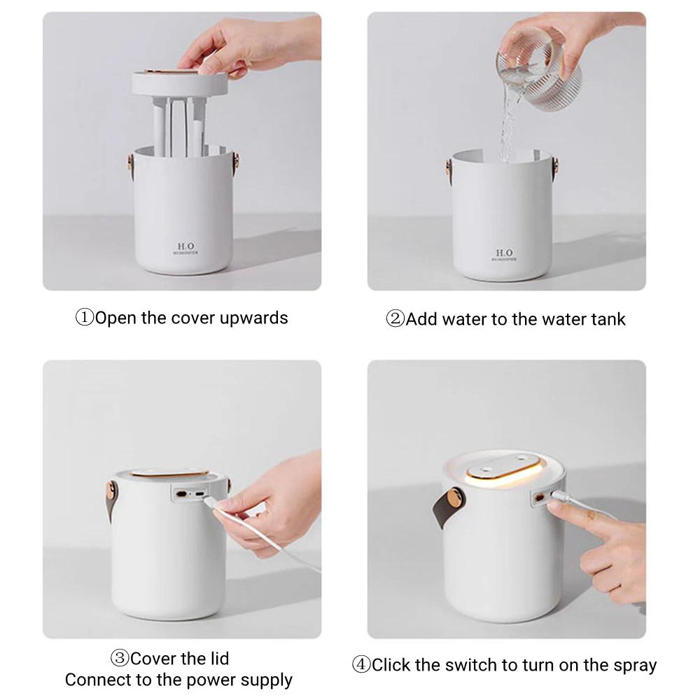 NEW Large Capacity Dual Nozzles  Humidifier USB Aromatherapy Diffuser with LED Light  Desk  Air Humidifier Diffuser 2025