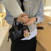 Shoulder Bag PU Bowling Bag PU Leather Boston Bag Ins Retro Handbag  Girls/Female