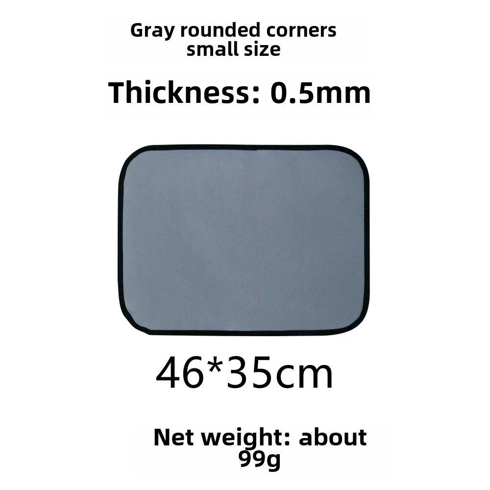 

Высокотемпературный силиконовый стекловолоконный коврик для барбекю, огнестойкий для кемпинга на открытом воздухе rounded corners 46*35-5mm серый