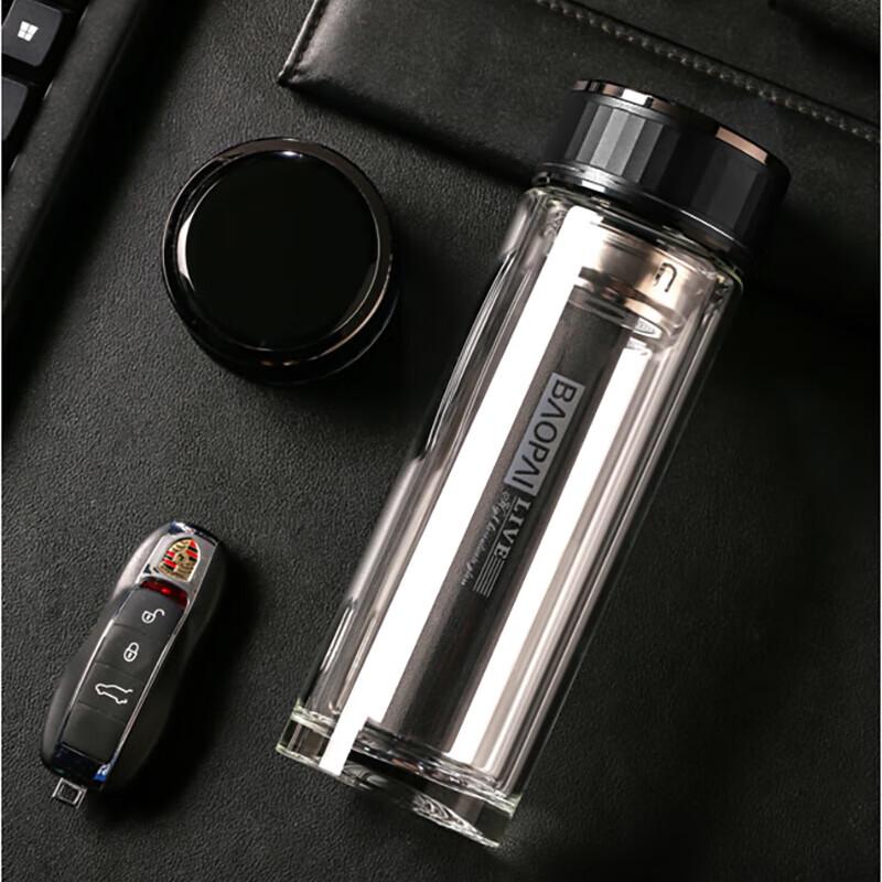 Leopard Double-Layer Borosilicate Glass Cup