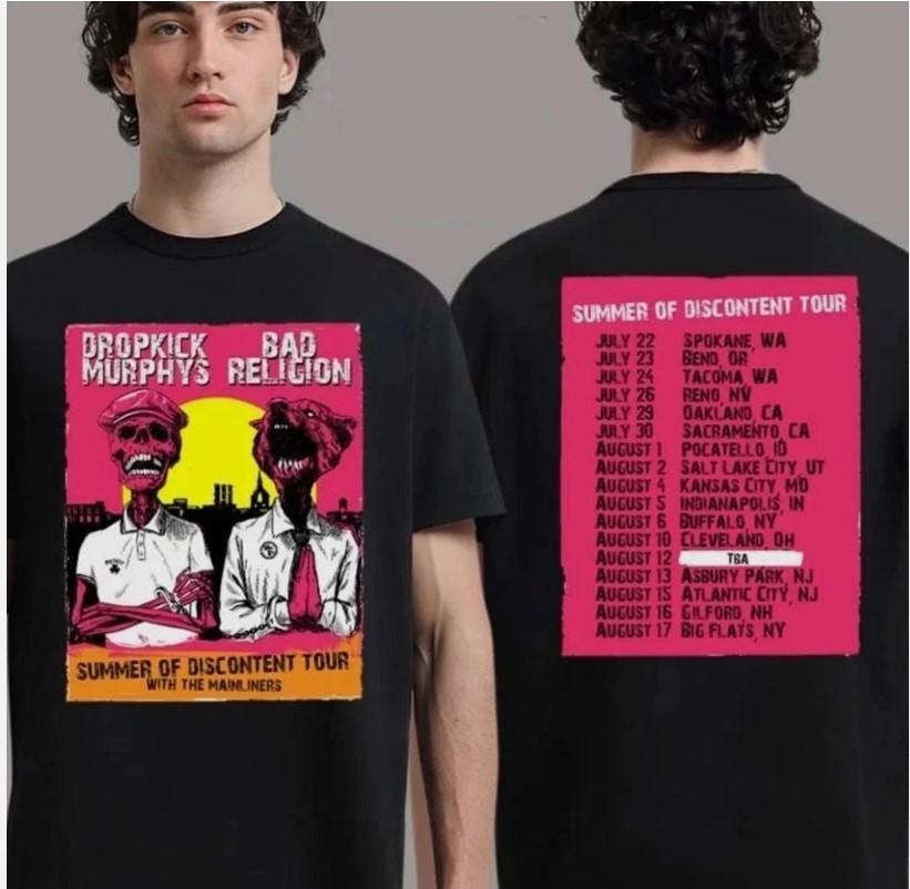 Dropkick Murphys Summer Of Discontent Tour 2025 T-Shirt Unisex T-Shirt L