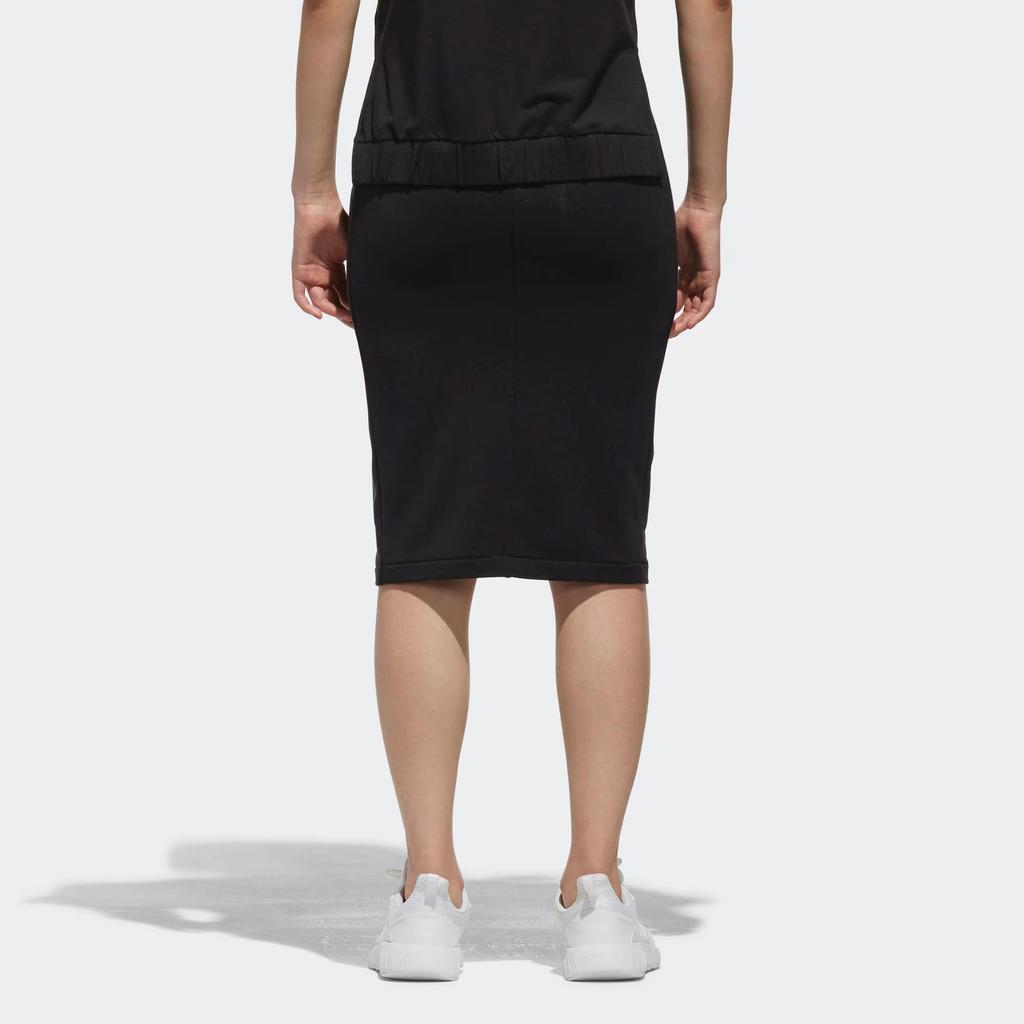 adidas Neo Simple Sports Striped Mid-Rise Lightweight Casual Skirt Women Skirts Black CV9022