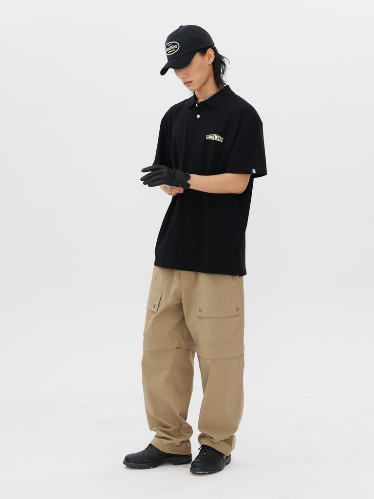 Jeimiweseuteu A&G Lettering Polo Shirt (Black)