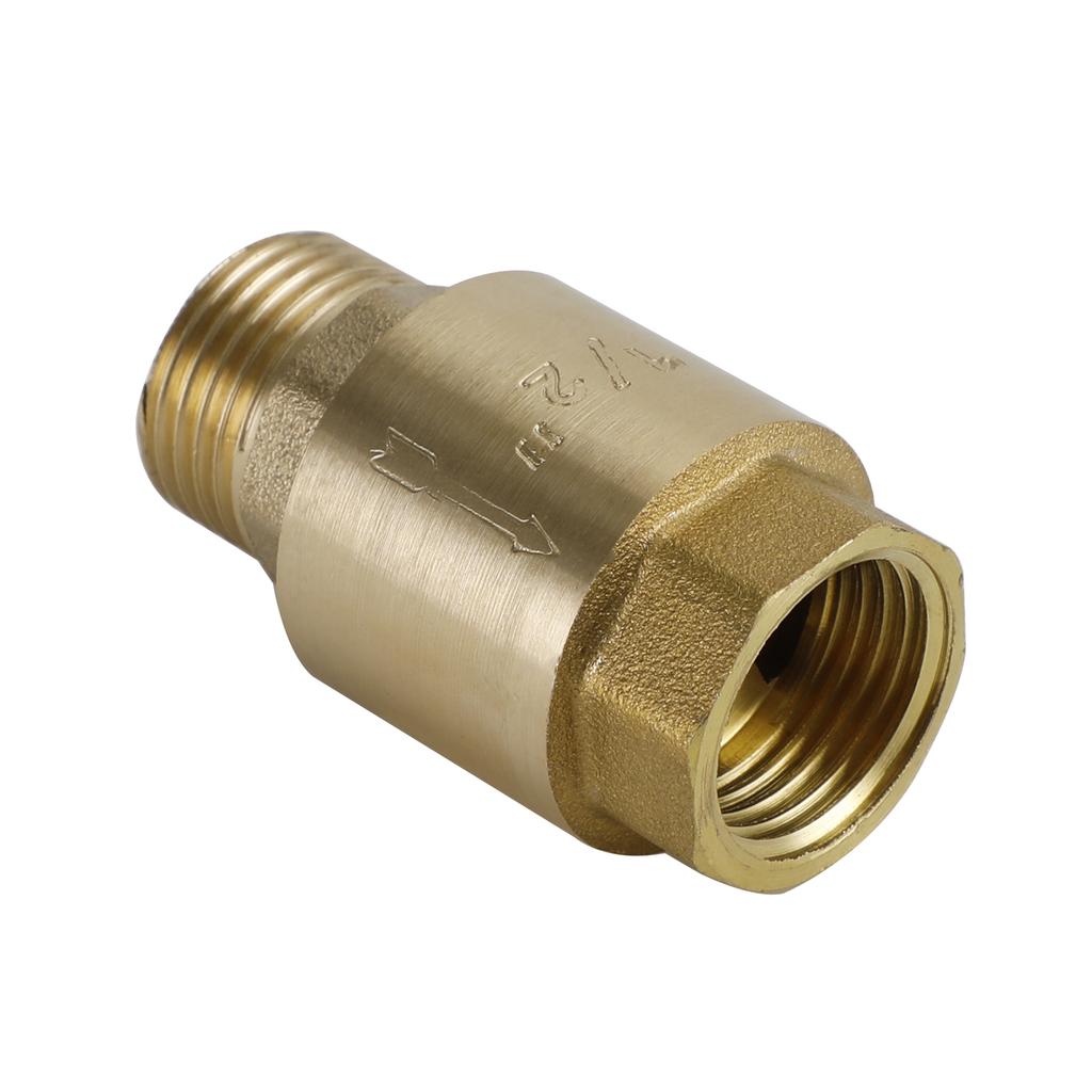 Brass Check Valve G1/2" M To F Thread Non-Return Backflow Prevention