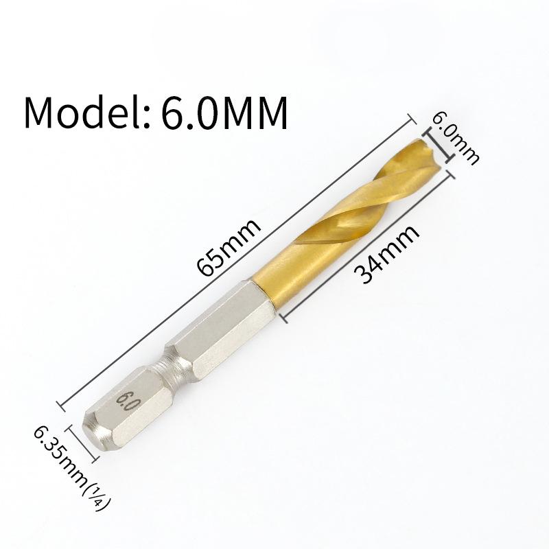 High Hardness 2-10Mm Twist Drill Bit Hex Shank Ultra-Short Hole Opener Stainless Steel Special Drill Wood Metal