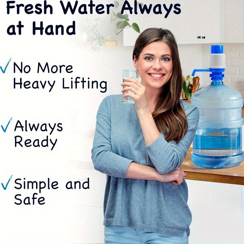 Manual Water Dispenser Pump for 3 & 5 Gallon Bottles - Portable Hand-Operated Water Pumping Device, BPA-Free, No Battery or Electricity Needed