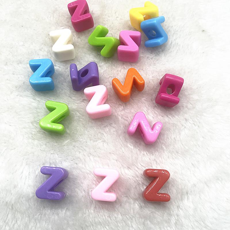 10pcs 20mm Mixed Alphabet Letter Beads Big Hole Charms Beads for Making Jewelry Diy Handmade Key Chain Accessories