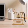 Retro Telephone Music Box Vintage Dial Desk Ornament Handmade ABS Material Soothing Melody Decor for Desktop Shelf Hall Entrance