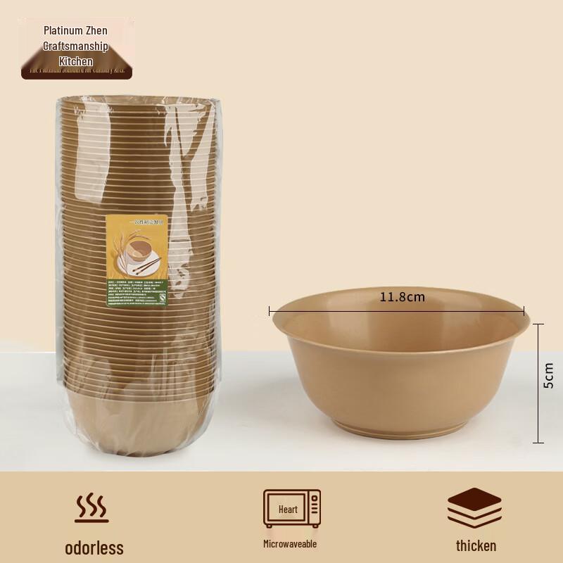 Food-Grade Disposable Rice Husk Bowls