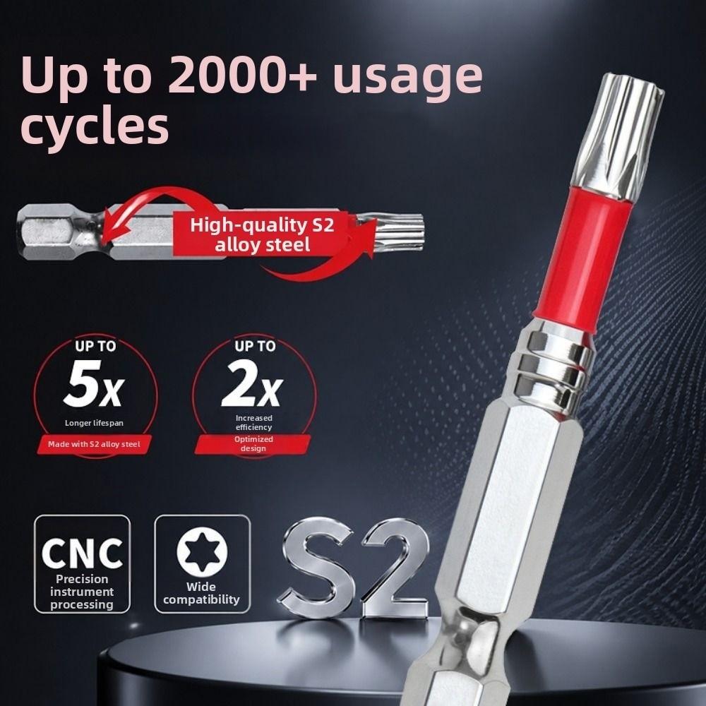 10/12/34 pcs Non-Slip Magnetic Hex Screwdriver Bits S2 Steel Slotted Torx Hex Bit Kit  Woodworking