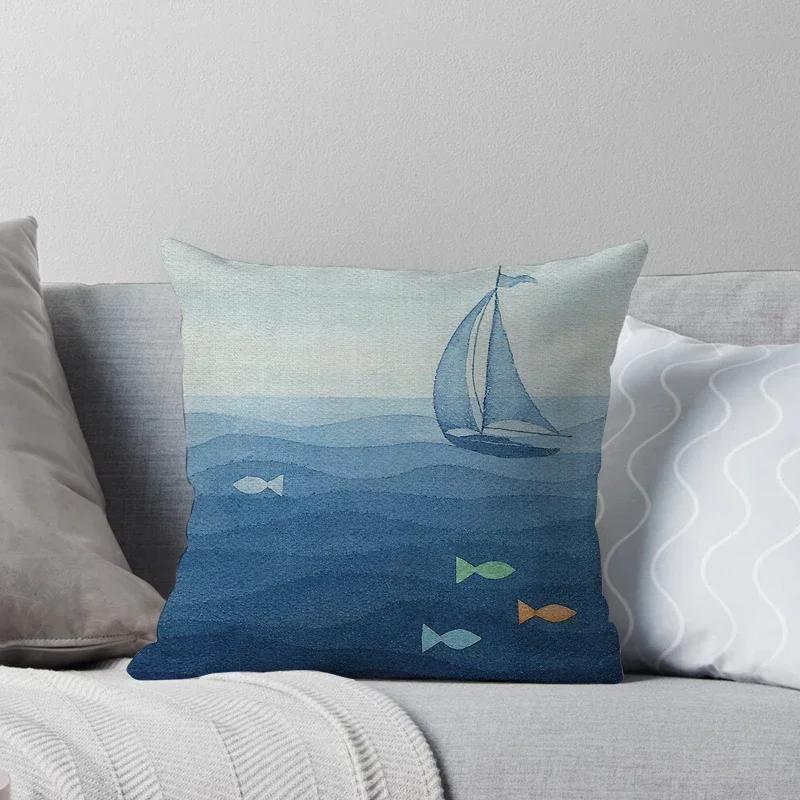 

Домашний декор Чехол на подушку для дивана Скандинавская гостиная Абстрактный Моранди 66x66cm бордовый