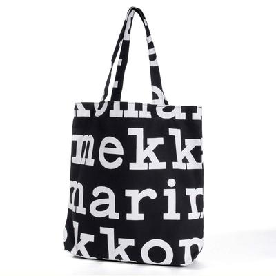Marimekko NOTKO Logo Tote Bag NOTKO Black/Off-White 47312-911 [Item]