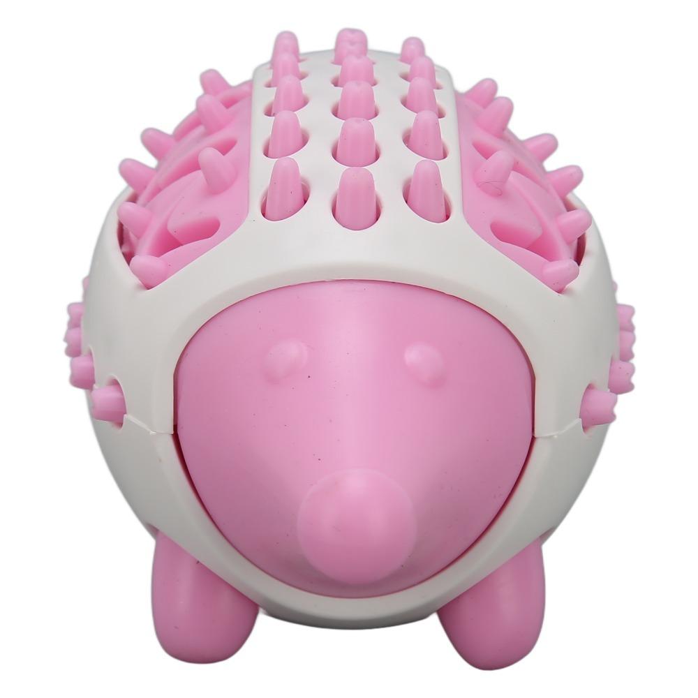 Soft Rubber Hedgehog Food Dispenser Bite Tough Dog Teething Toy Dog Chew Toy Puppy Training