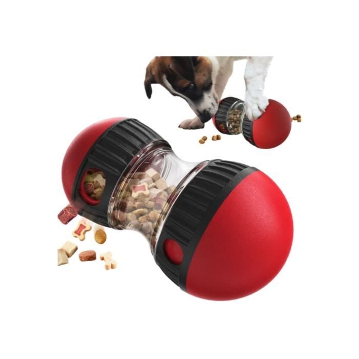 Jouet interactif pour Chien Distributeur de croquettes, Balle Interactive Chien, Jouet Intelligent, Jeu Chien Indestructible