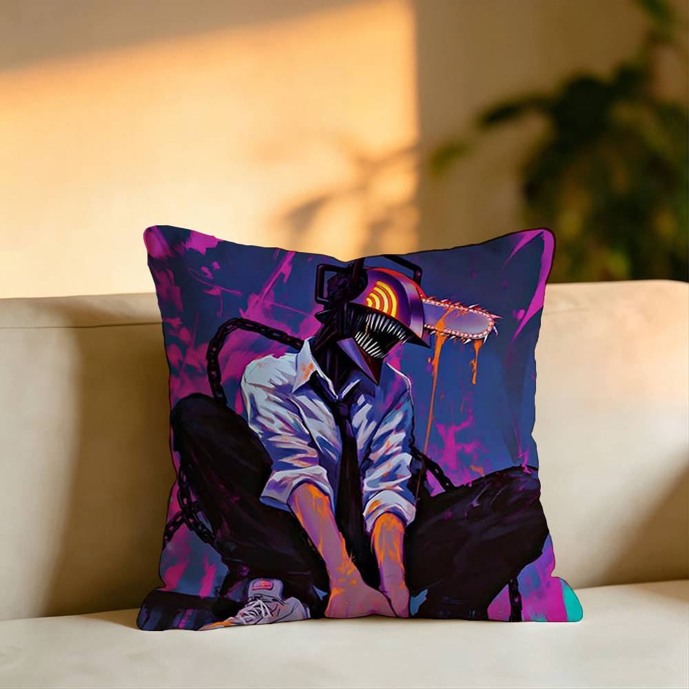 Hot Anime Character DDenji Square DoubleSided printed Pillow Case Bedroom Bedside Pillow Sofa Cushion Cover