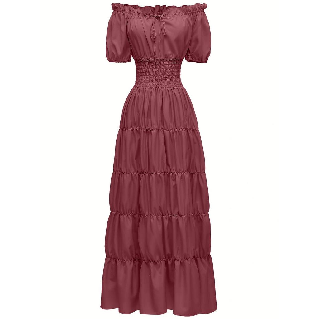 Abito Lungo Medievale Rinascimentale da Donna per Halloween Role Play