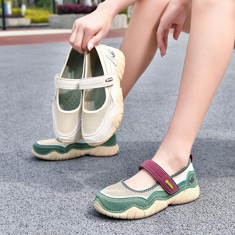 Women's Sandals Large Size Mother Breathable Flat-heeled Casual Shoes Summer Loafers