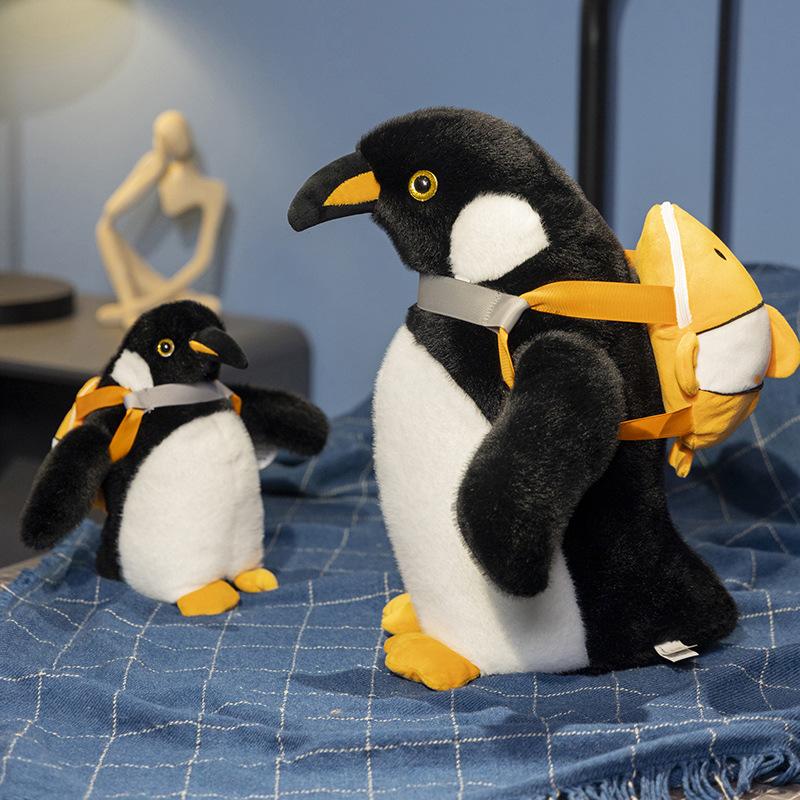 Cute Truant Penguin Plush Toy Backpack Penguin Doll Claw Machine Doll Event Gift Gift