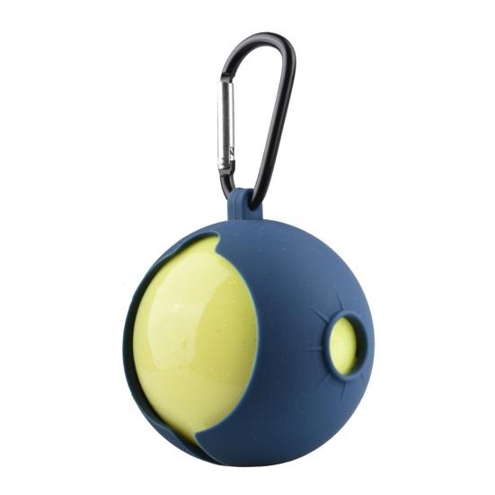 Silicone Golf Ball Cover with Carabiner, Portable Standard Golf Ball Holder, Golf Ball Carrier Protective Sleeve, Golf Accessories, Gift for синий