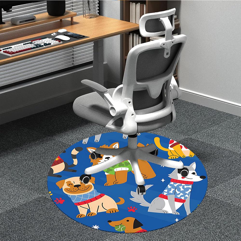 

1pc Dogs, Winter Clothing Chair Carpet for Office, Non-slip, Soft and Durable Office Rug for Decoration, Perfect for Office yy260105004 80cm by 80cm