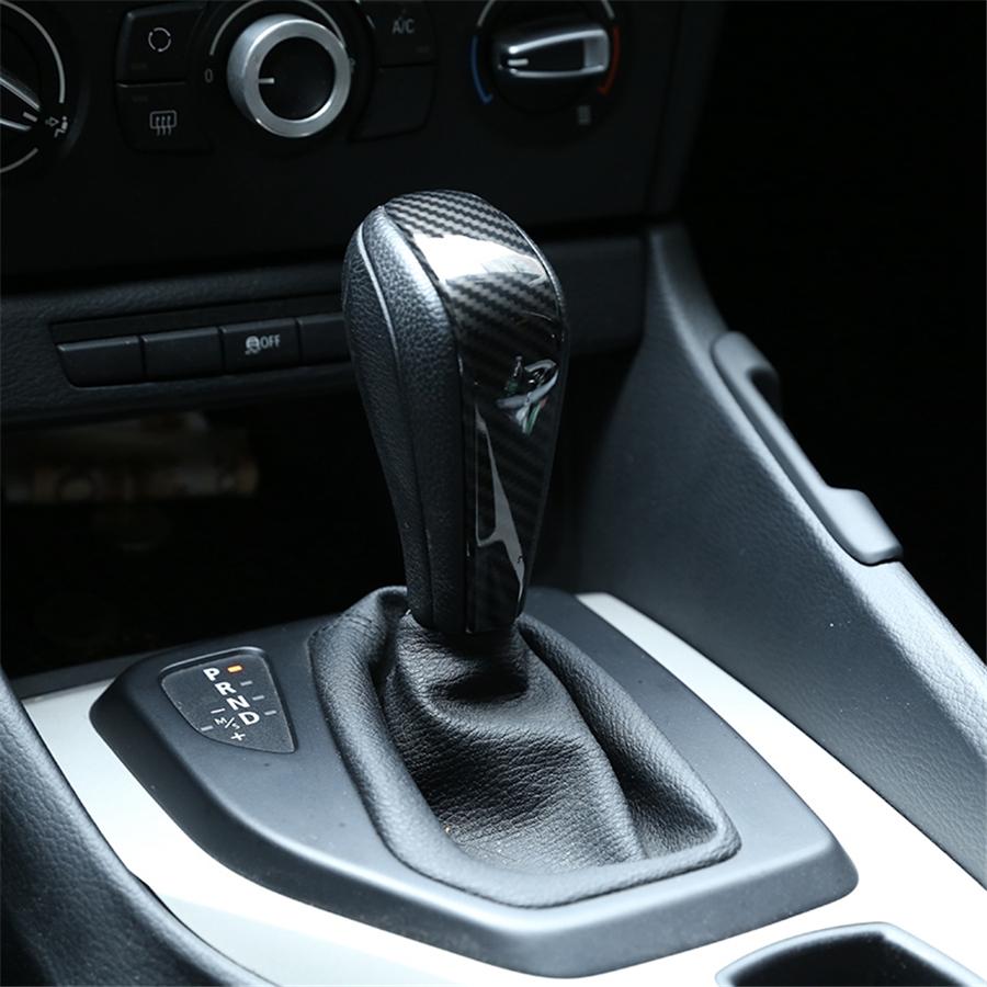 ABS Car Steering Wheel+Gear Shift Knob Head Cover For 3 Series E90 E92 E93 05-12