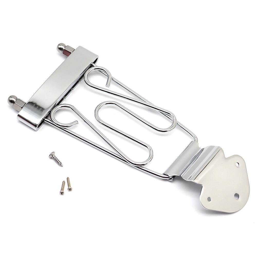 6 String Metal Semi-Hollow Tailpiece Bridge Jazz Bridge for Archtop Jazz Guitar LP Guitar Parts
