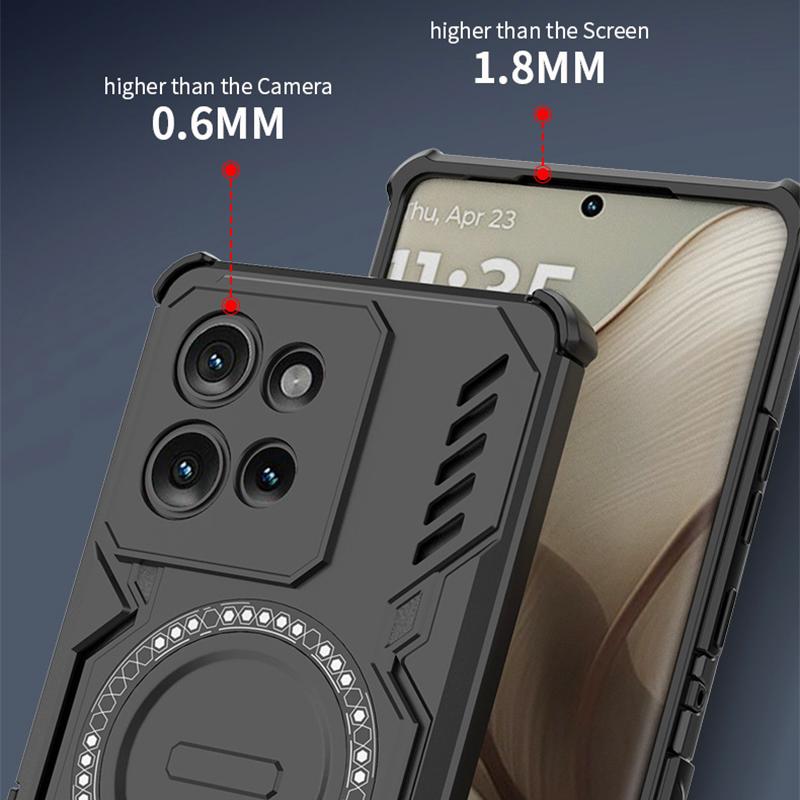 KEYSION Dutý kryt pro odvod tepla pro Motorola Edge 50 5G 50 Neo Magnetické chlazení Nárazuvzdorný kryt na telefon pro Edge 50 Fusion