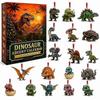 2026 Christmas Dinosaur Advent Calendar, 3D Dinosaur Figurines 24Day Holiday Countdown, Unique Hanging Ornament Toys, Festive Surprise Gift for Boys -