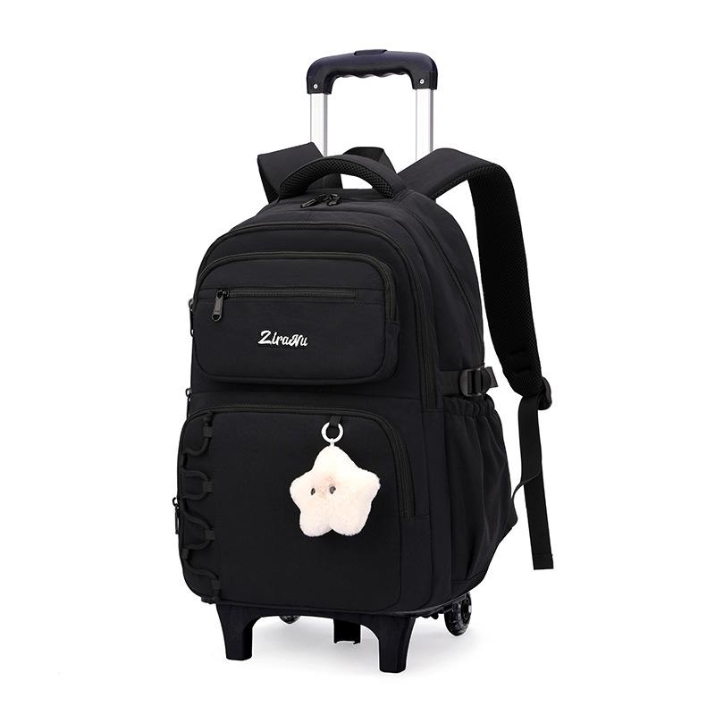 Children School Backpack  For Girls Trolley Bag With Wheels Students Backpack Kids Book Bag Rolling School Bag Wheeled Backpack