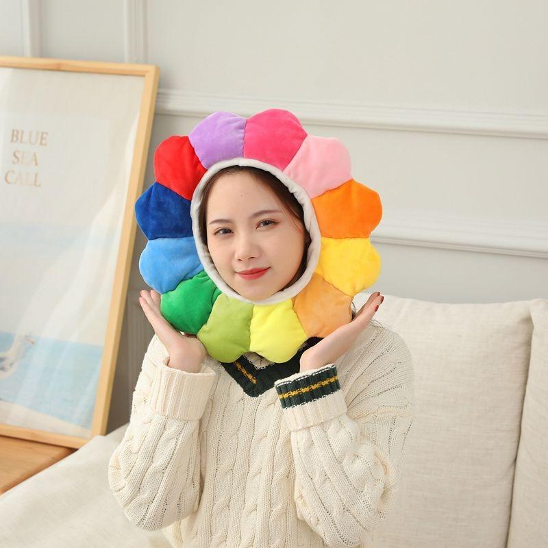 Halloween Software Sunflower Hood Hat, Plush Hood, Photo Props, Photo Props, Cartoon Hood