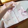 Summer Can Wear Pink Plaid Hello Kitty Pajamas Women's Short-sleeved Shorts Loungewear Women's Casual Lazy Style Suit