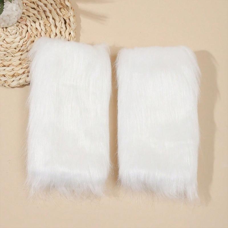 Faux Furs Arm Sleeves Soft Warm Winter Accessory Easyly Wash Soft Thermals Sleeve Covers For Outdoor Activity