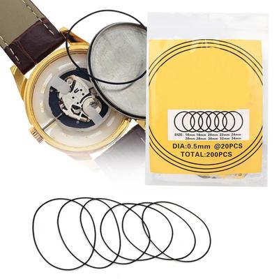 Rubber Material O Ring Seal Flexible Material 0.5mm Thickness Rubber Seal Round Shape 0.6mm Thickness Watch Back Cover Seal