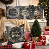 Christmas Themed Pillowcases: Dwarfs, Wreaths & Winter Greetings Sofa Room Cushion Cover Home Decoration New Year Gift