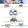 12 pièces Décoration de Fête Disney Zootopia 2 Dessin Animé Prenez des Photos Lunettes en Papier Masques Accessoires Cosplay Fournitures de Fête Joyeux Anniversaire