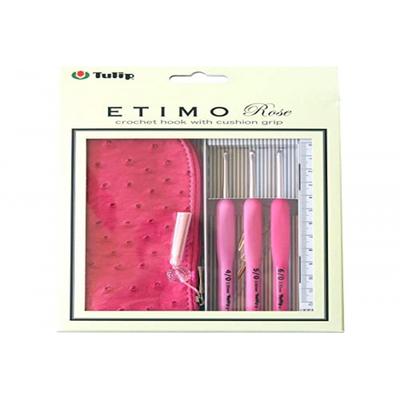 Conjunto de Crochê Tulip Etimo Rose com Pegador Acolchoado (3 pedaços) TER-15
