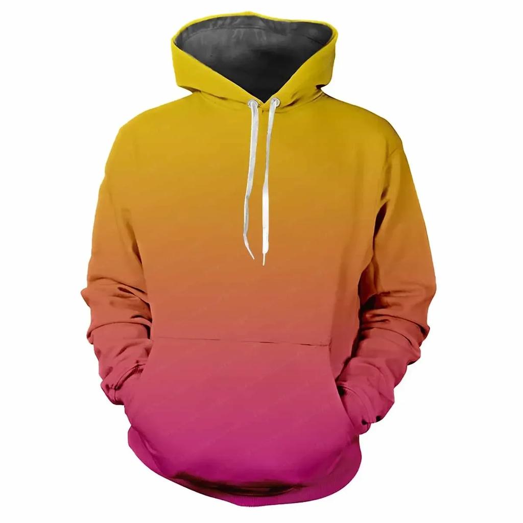 Trendiger Herren-Hoodie mit gedruckten, farbwechselnden Mustern, Digitaldruck, lässig, langärmelig mit Kapuze, dicker Stoff, Oberteile