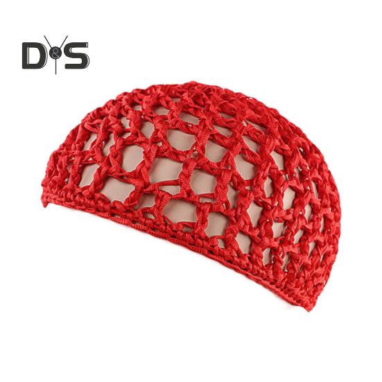 2 Pcs Nightcap Thick Yarn Crochet Elastic Hollow Out Net Multi-Purpose Mesh Cap for Sleeping Daily Wear Sleeping Hair Cap for Short To Medium Length