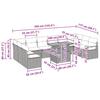 Garden Sofa Set with Cushions 11 Pcs Beige and Grey