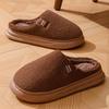 New plush cotton slippers winter home indoor non-slip warm thickened outer wear couple plush cotton mop