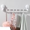 Meliya No-Drill Wall-Mounted 6-Hook Strip