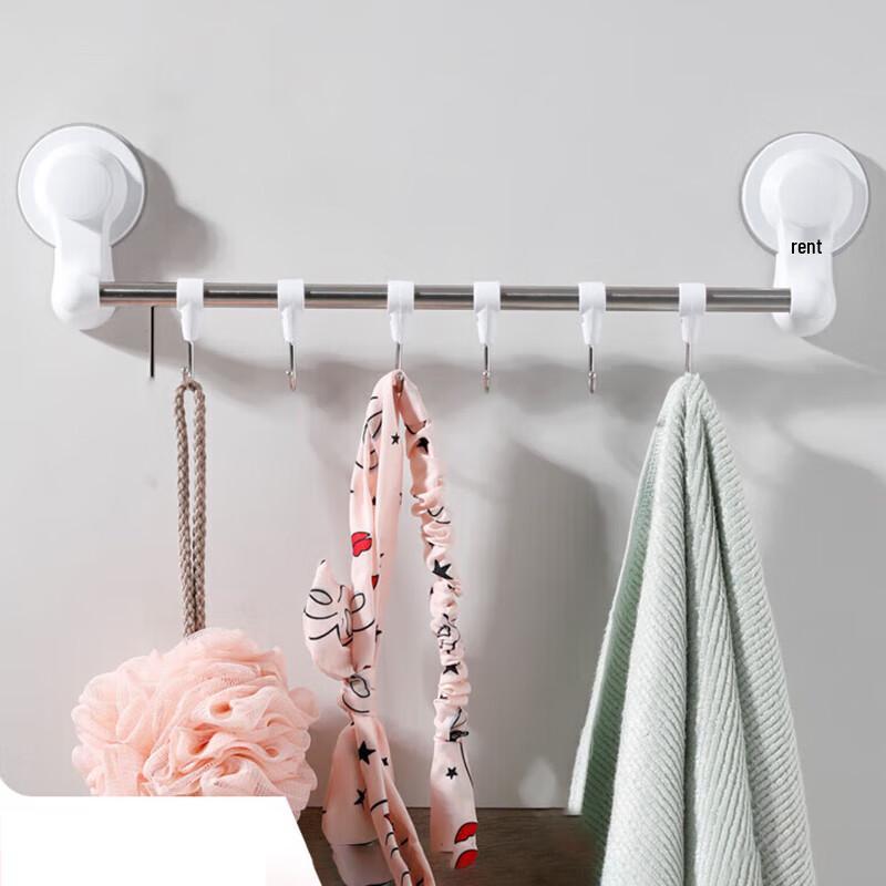 Meliya No-Drill Wall-Mounted 6-Hook Strip