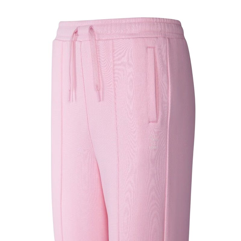 Adidas Neo Solid Color Lace-Up Casual Tapered Knit Sports Pants Women Pants Pink IP6500