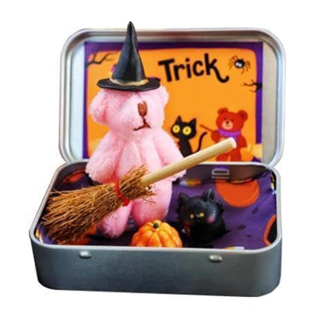 Cute For Halloween Teddys Bear In A Box Unique Festive Decor For Festive Home Accents